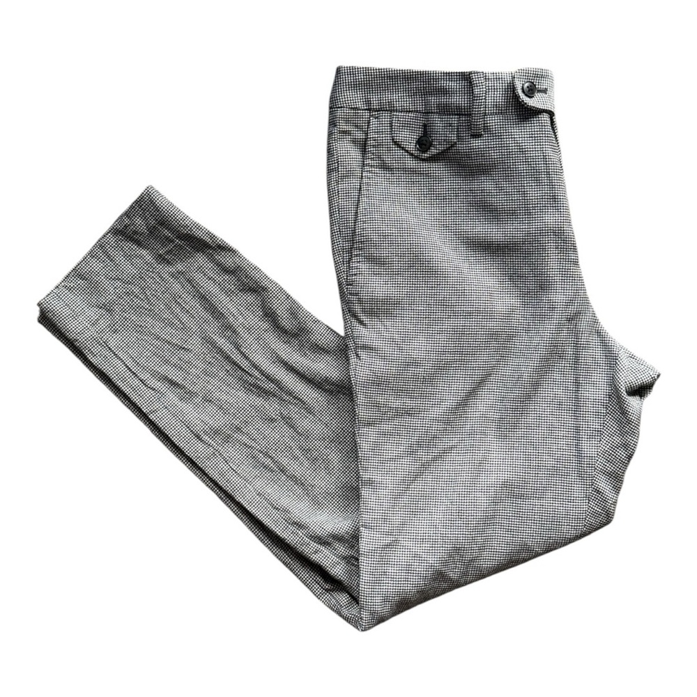 Bonobos Black & White Micro-Check Wool Pants – 33x30